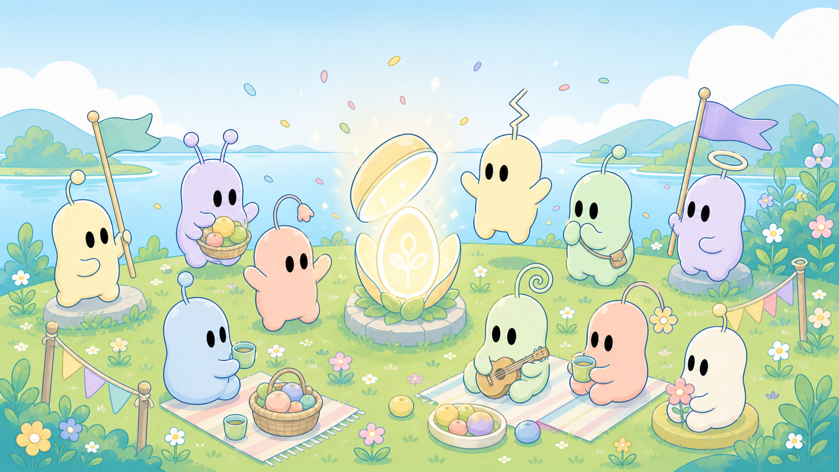 A release celebration in the garden
