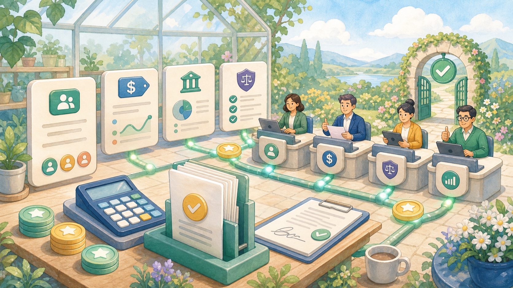 Generated visual of pricing, finance, and legal approval lanes for DealDesk